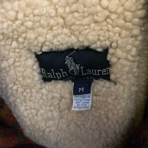 Ralph Lauren Cream Sherpa Jacket vintage - Picture 2 of 3